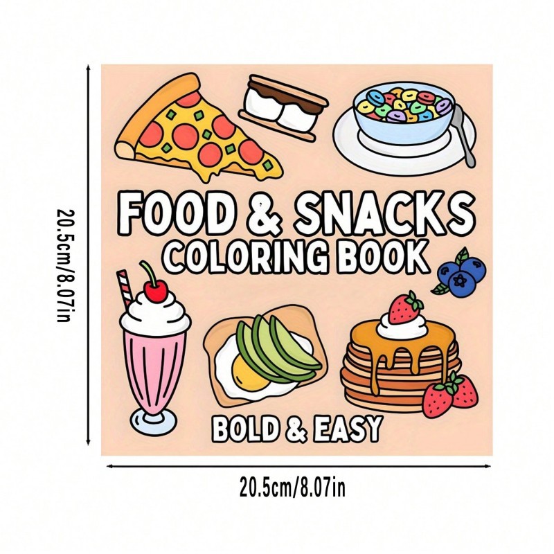 Food Snacks Coloring Book - Nouveau livre de coloriage sur le