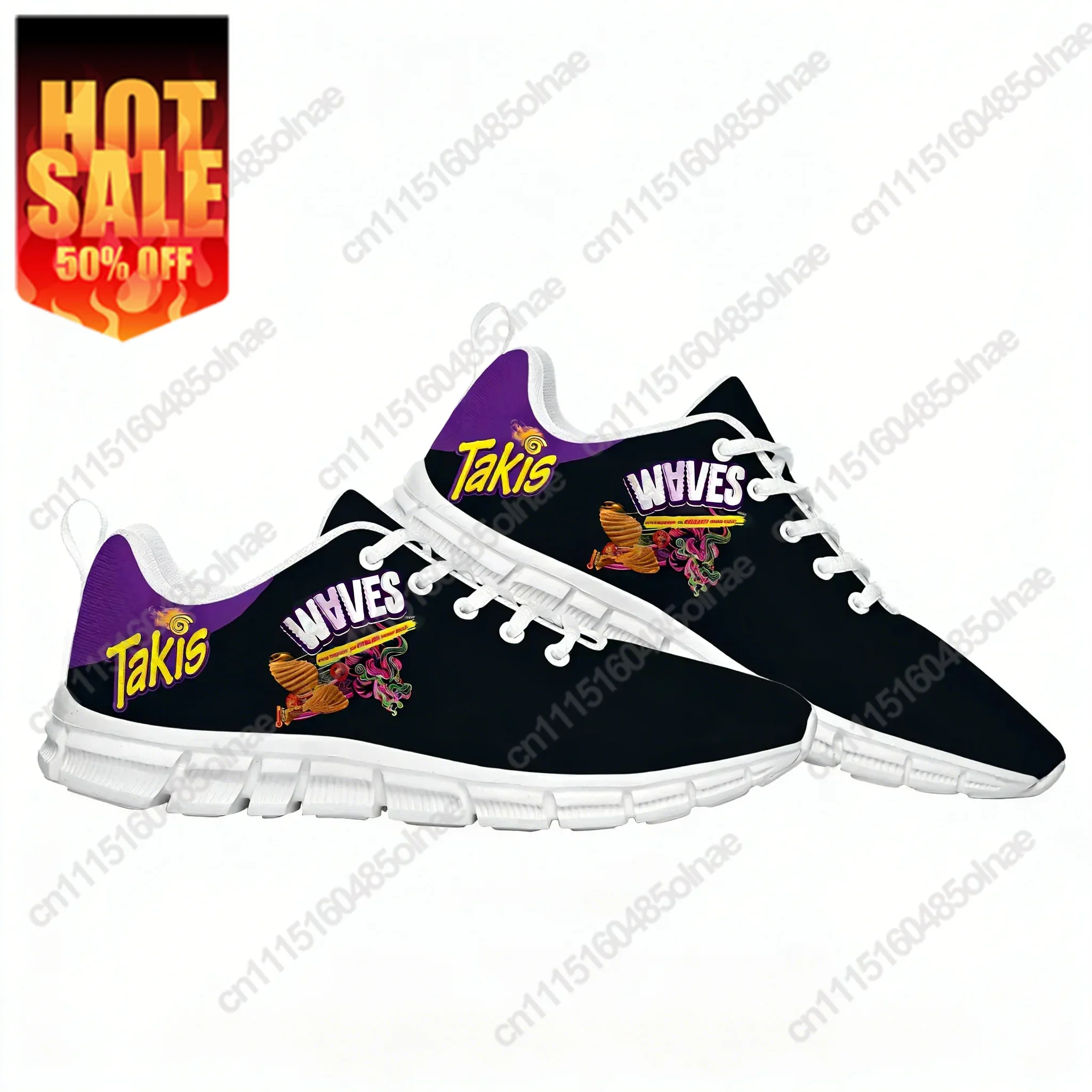 Food With Snacks - Chaussures de sport amusantes, motif Chips