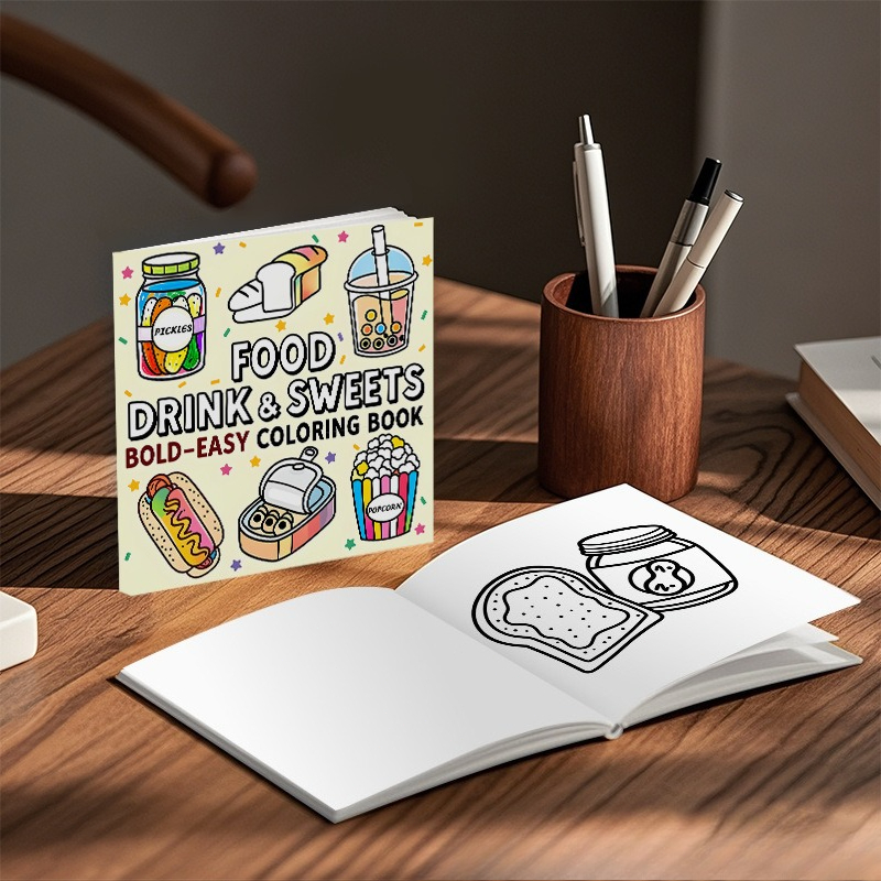 Livre de coloriage et de dessi - Food Snacks Coloring Book avis et prix