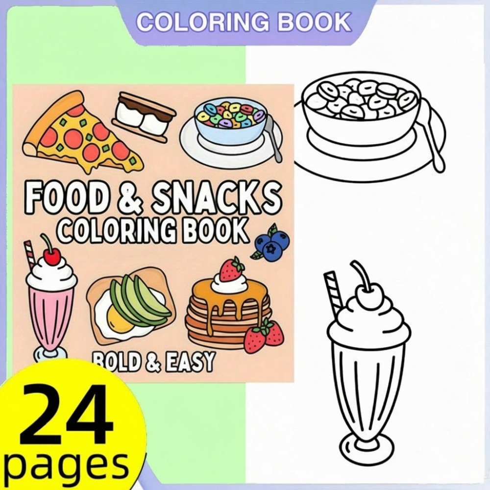 Livre de coloriage sur les ali - Food Snacks Coloring Book avis et prix