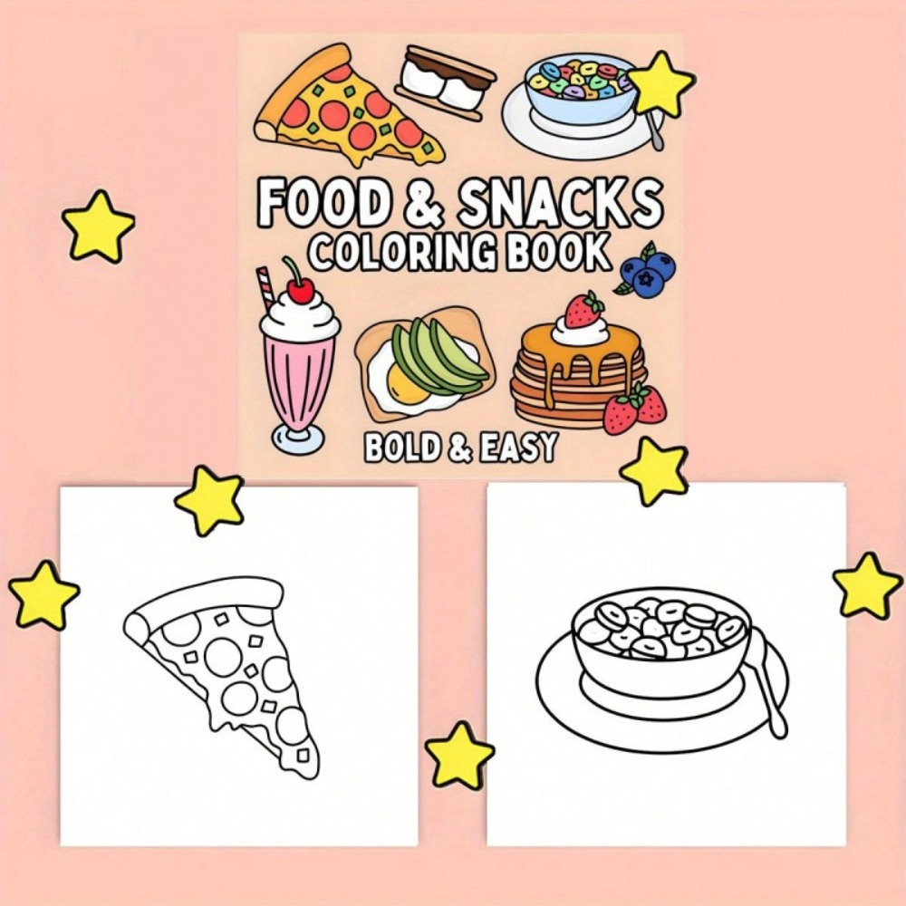Livre de coloriage sur les ali - Food Snacks Coloring Book avis et prix